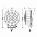Proiector LED Auto Offroad 42W/12V-24V, 3080 Lumeni, Rotund, Spot Beam 30 Grade BTWL-A4RE-42-SPOT - imagine 2