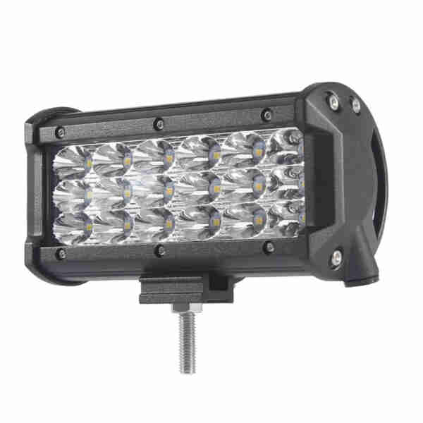 LED Bar Auto 54W, leduri pe 3 randuri, 12V-24V, 3780 Lumeni, 5"/12,7 cm, Spot Beam 12 Grade